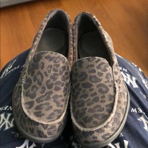 Crocs leopard print shoes